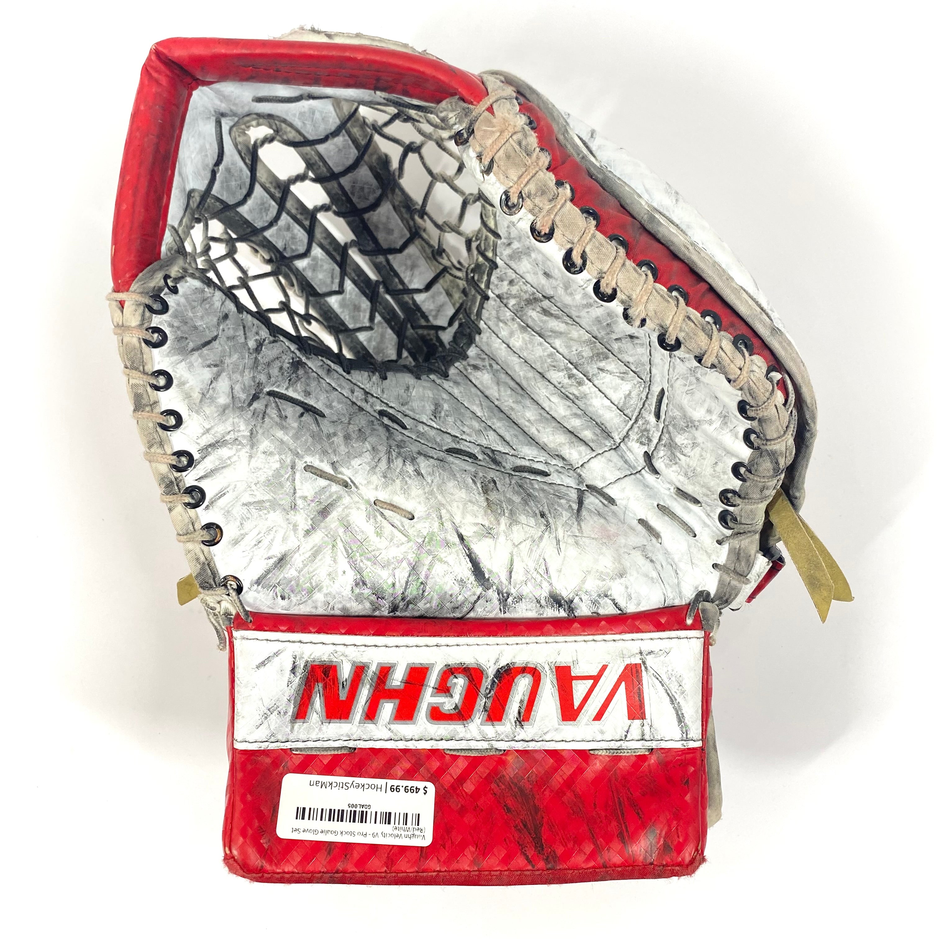 Vaughn Velocity V9 - Gant de gardien de but Pro Stock d'occasion (rouge/blanc)